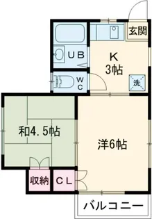 西村ハイツ【2階】の間取り