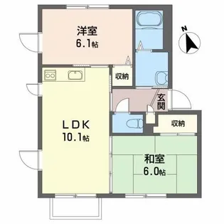 パルティールA【2階】の間取り