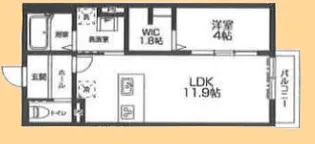ラシーネ越後山壱番館【1階】の間取り