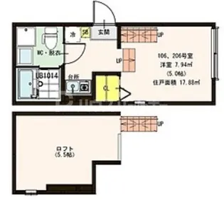 ハーモニーテラス松江【1階】の間取り
