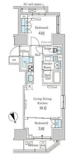 東京都港区西新橋3【マンション】の間取り