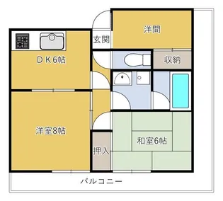 INOVE厚木【5階】の間取り