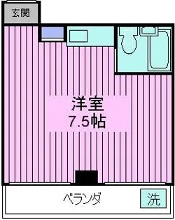 ミドリハイツ【4階】の間取り