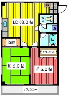 コーポ鈴蘭【3階】の間取り