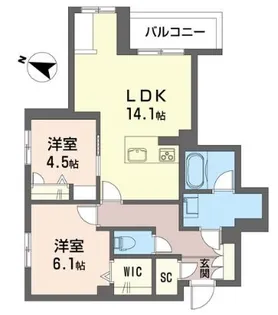 グランアリスティオ【2階】の間取り