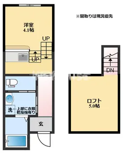 サンキエム【1階】の間取り