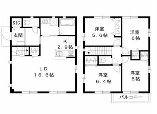 千葉県流山市木2【一戸建】の間取り