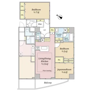 ロワール横濱レムナンツ【12階】の間取り