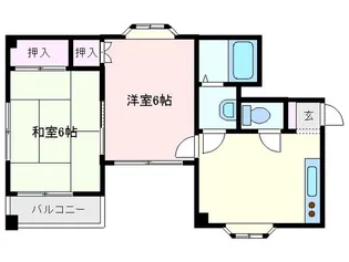中央レジデンス【2階】の間取り