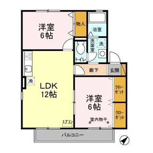 千葉県千葉市緑区おゆみ野4【アパート】の間取り