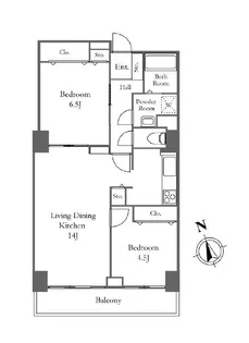 リバーシティ21新川【21階】の間取り