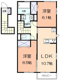 オークテラス【2階】の間取り