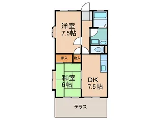 コーポサン【1階】の間取り