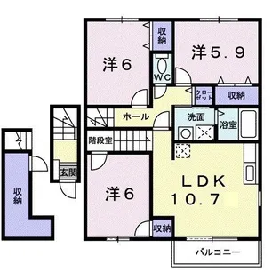 エクセレントC【2階】の間取り