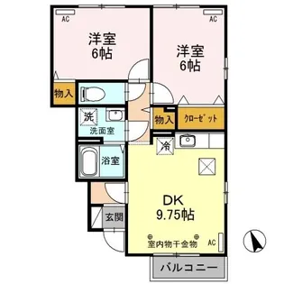 フォーシーズン B【1階】の間取り