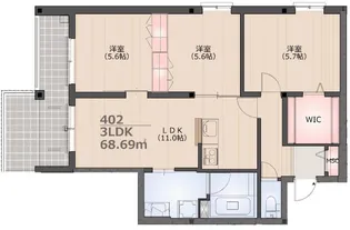 GERBERA(ガーベラ)【4階】の間取り