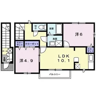 ビバーチェ ジェイ ドウエ【2階】の間取り