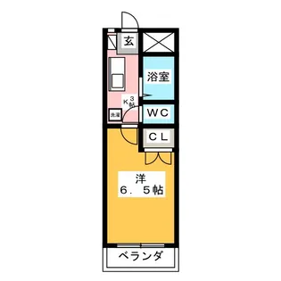 リズスクエア中棟【2階】の間取り