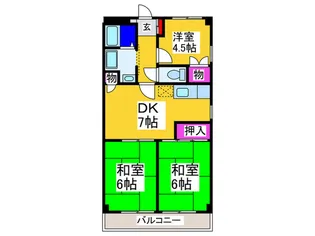 米谷マンション1号館【4階】の間取り