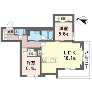 シャーメゾンステージ横濱白楽【4階】の間取り