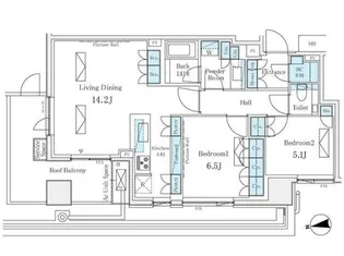 ザ・パークハウス西麻布レジデンス【5階】の間取り