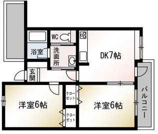 デュオブラウンA棟【1階】の間取り