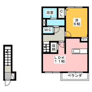 N・ジェルメ【2階】の間取り