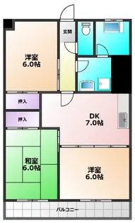 サングリーンハイツ【4階】の間取り