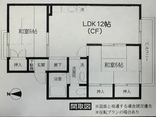 セジュール栗生B【1階】の間取り