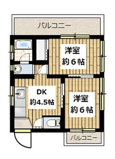 コーポスミ【3階】の間取り