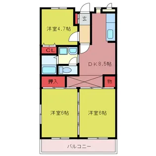 セントラルヒルズ【2階】の間取り