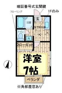 タウンフラッツあいざわ【1階】の間取り