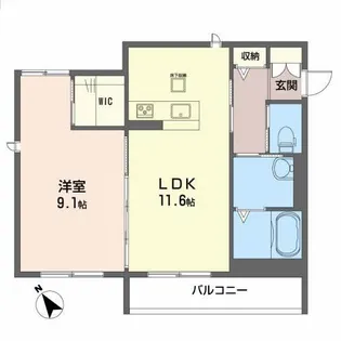 シャーメゾン カルミア【1階】の間取り