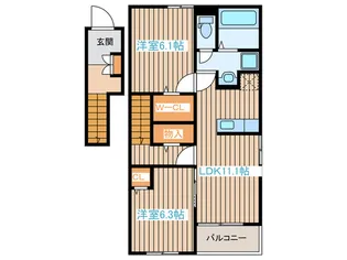 ハートフル翔I【2階】の間取り