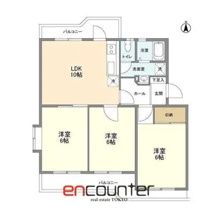 市ヶ谷加賀町アパートF棟【5階】の間取り