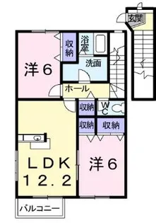 カーサ・ビエント B棟【2階】の間取り