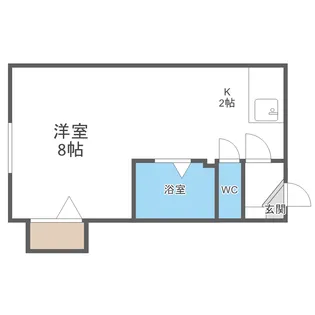 グッドフィールド美園II【2階】の間取り