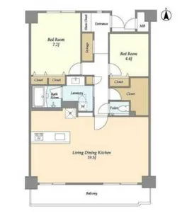 グランハイツ池尻【6階】の間取り