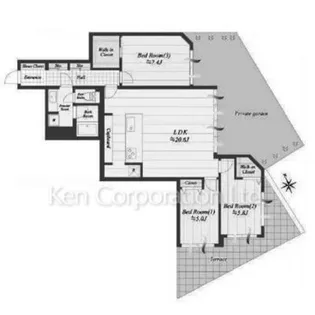 シャンボール代々木上原【1階】の間取り