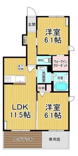 パームガーデンA【1階】の間取り