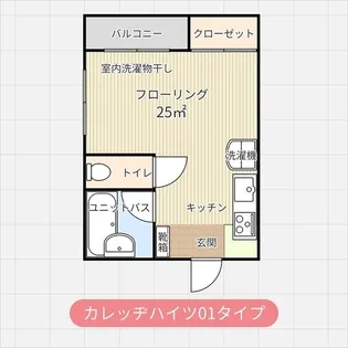 カレッヂハイツ【3階】の間取り