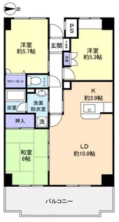 ベルファーム3号館【4階】の間取り