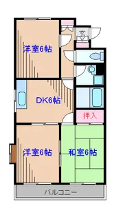 サバーブ日吉【2階】の間取り