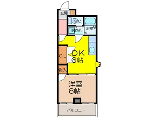 リバティコート水ヶ江【2階】の間取り