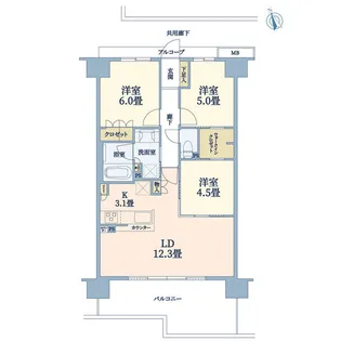 ジェイグラン羽衣【2階】の間取り