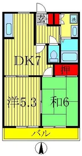 クレインハイツ【1階】の間取り