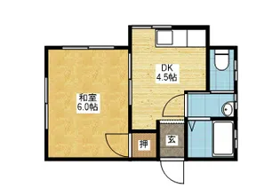 ライズレインボーA【1階】の間取り