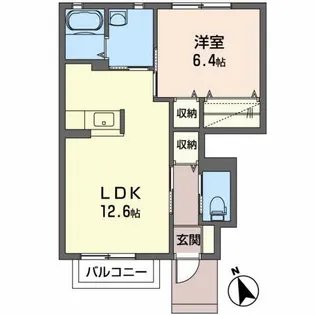 グリーン べルジェ【1階】の間取り
