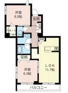 オハナパレス【2階】の間取り