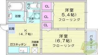 ドミール大樹【2階】の間取り